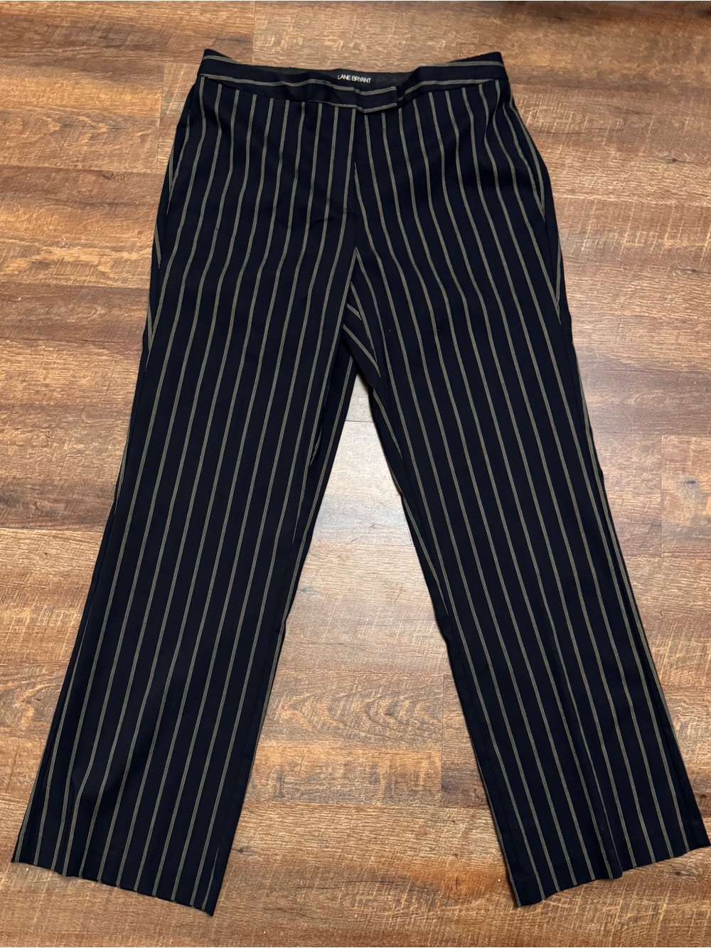 Lane Bryant Lexington Pant 16 Tall NWT Pinstripe Slight Flare Y2K High Rise